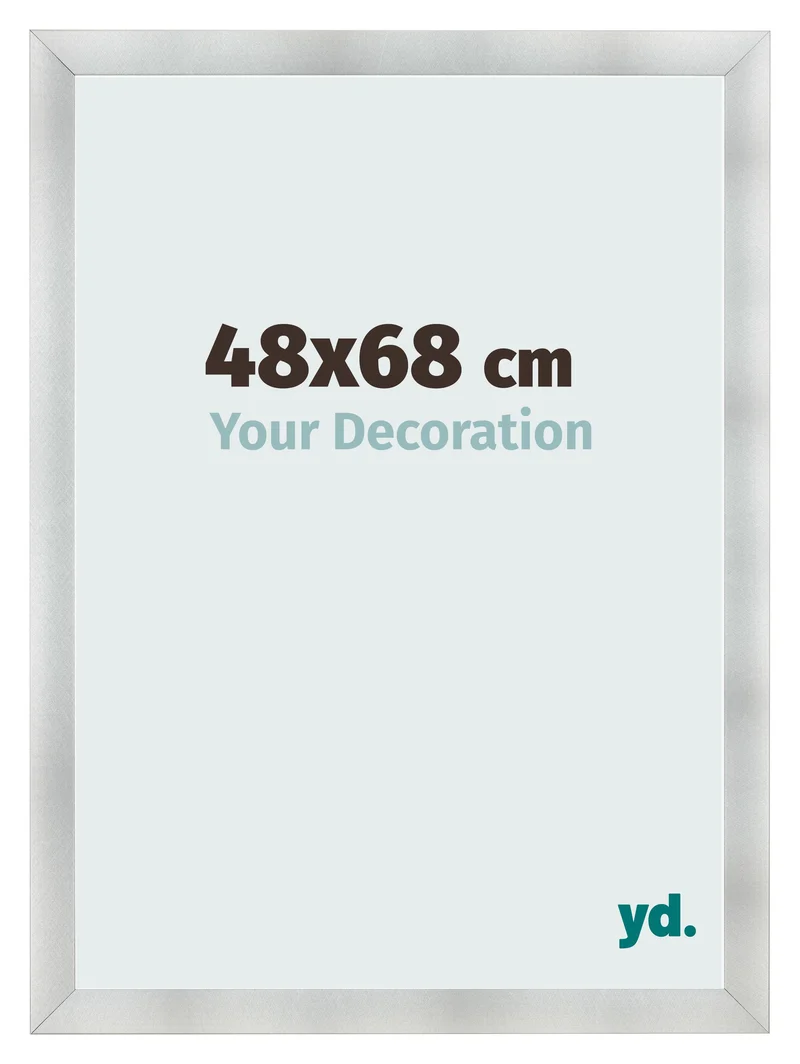 Bilderrahmen 48x68 cm - Aluminium Gebürstet - MDF - Pisa