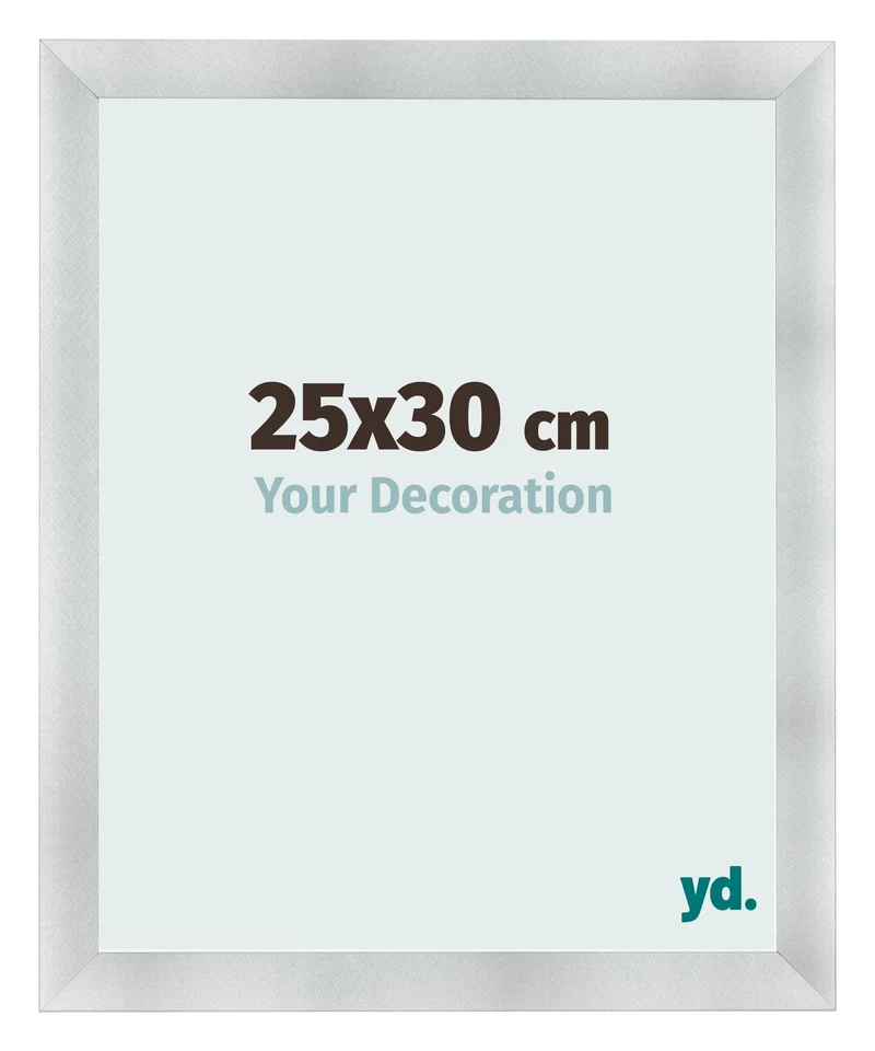 Bilderrahmen 25x30 cm - Aluminium Gebürstet - MDF - Pisa