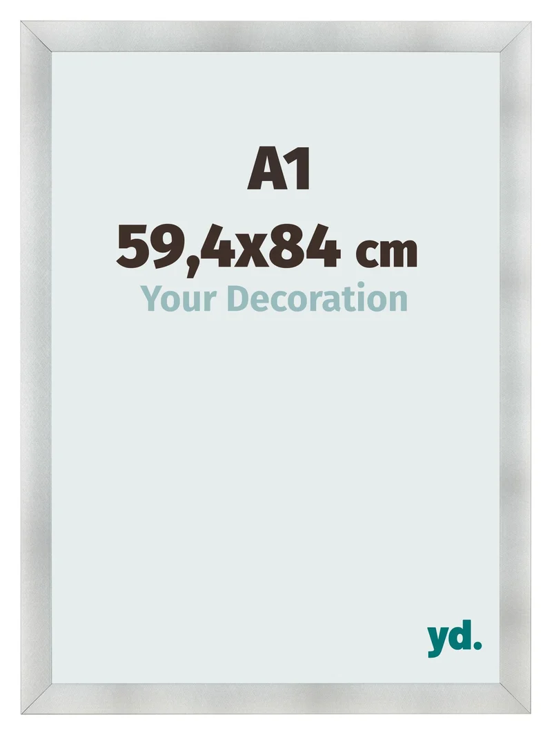 Bilderrahmen A1 - 59,4x84 cm - Aluminium Gebürstet - MDF - Pisa