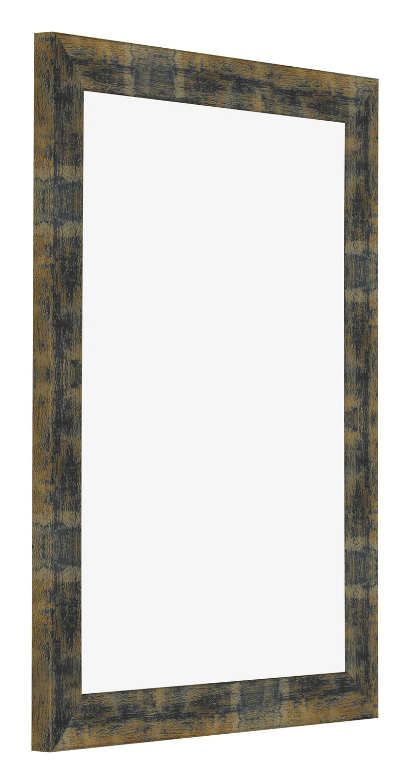 Bilderrahmen 60x80 cm - Blau Gold Meliert - MDF - Pisa