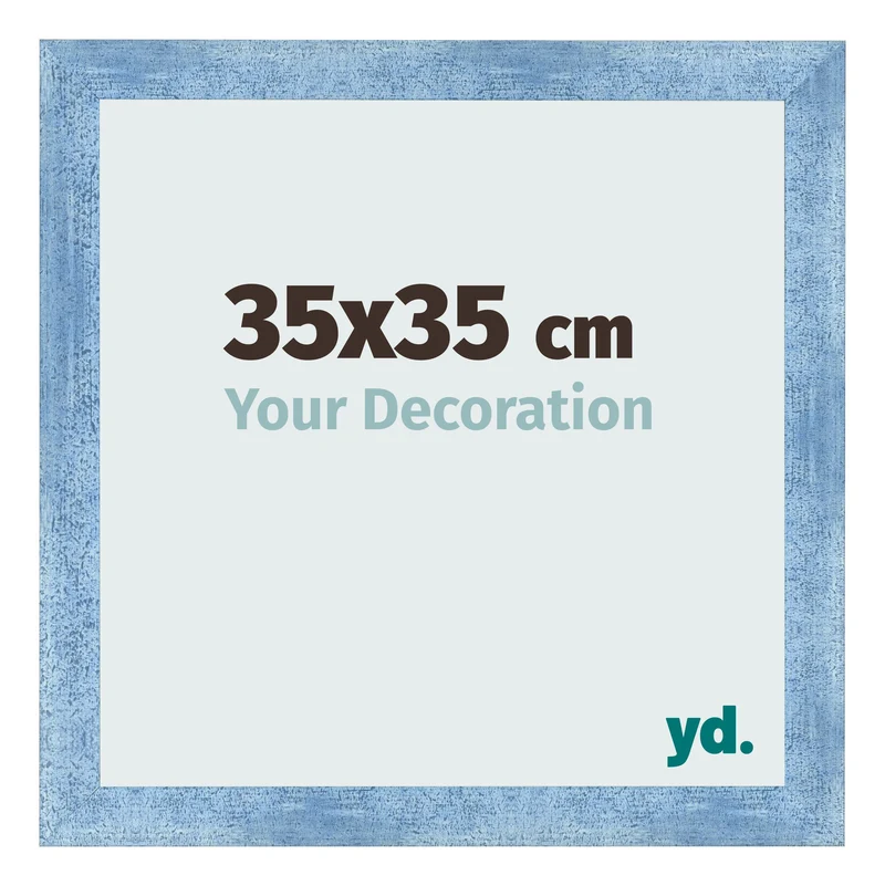 Bilderrahmen 35x35 cm - Hellblau Gewischt - MDF - Pisa