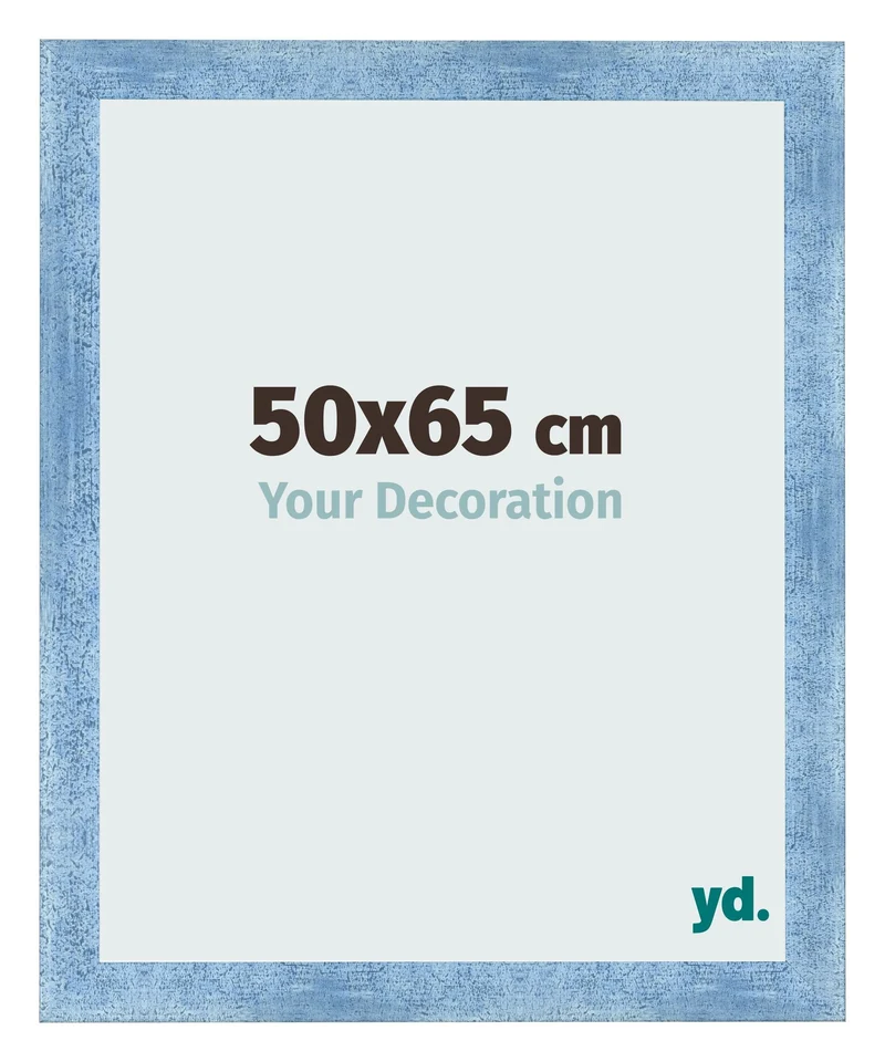 Bilderrahmen 50x65 cm - Hellblau Gewischt - MDF - Pisa