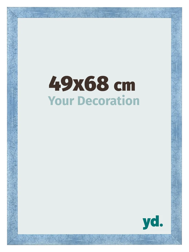 Bilderrahmen 49x68 cm - Hellblau Gewischt - MDF - Pisa