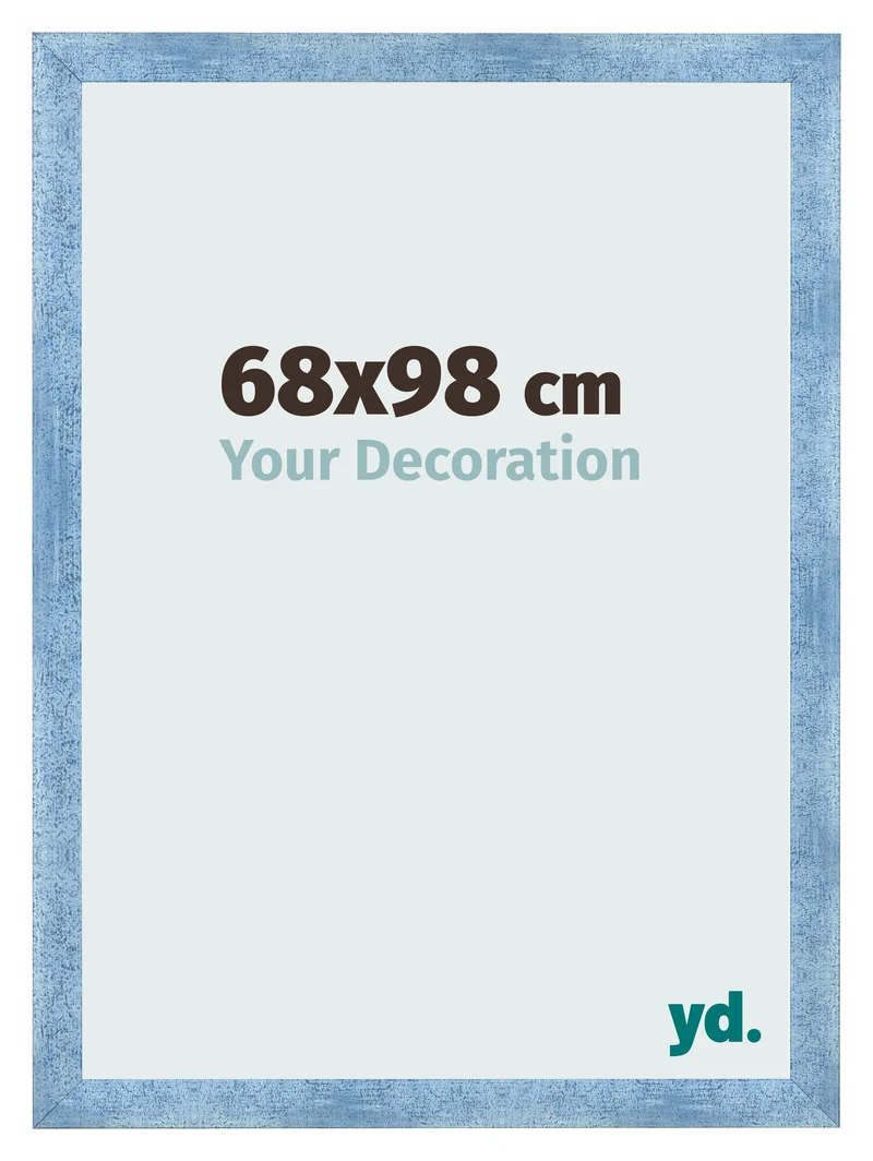 Bilderrahmen 68x98 cm - Hellblau Gewischt - MDF - Pisa