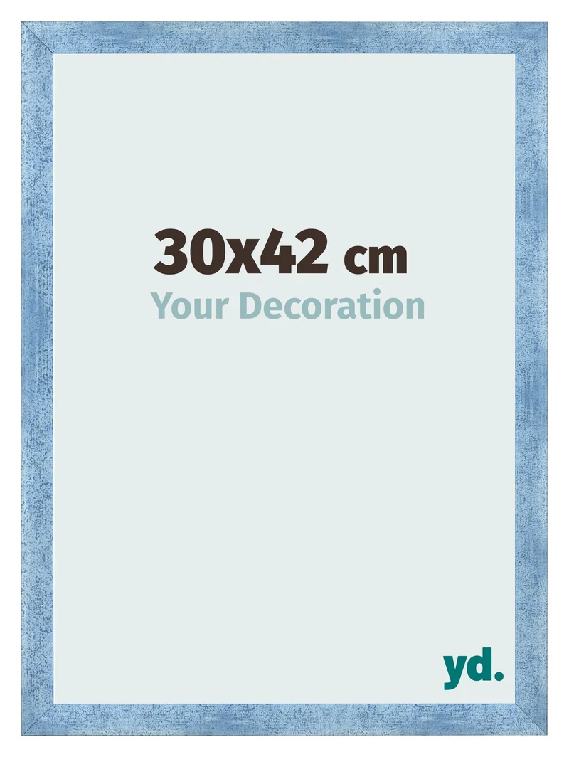 Bilderrahmen 30x42 cm - Hellblau Gewischt - MDF - Pisa
