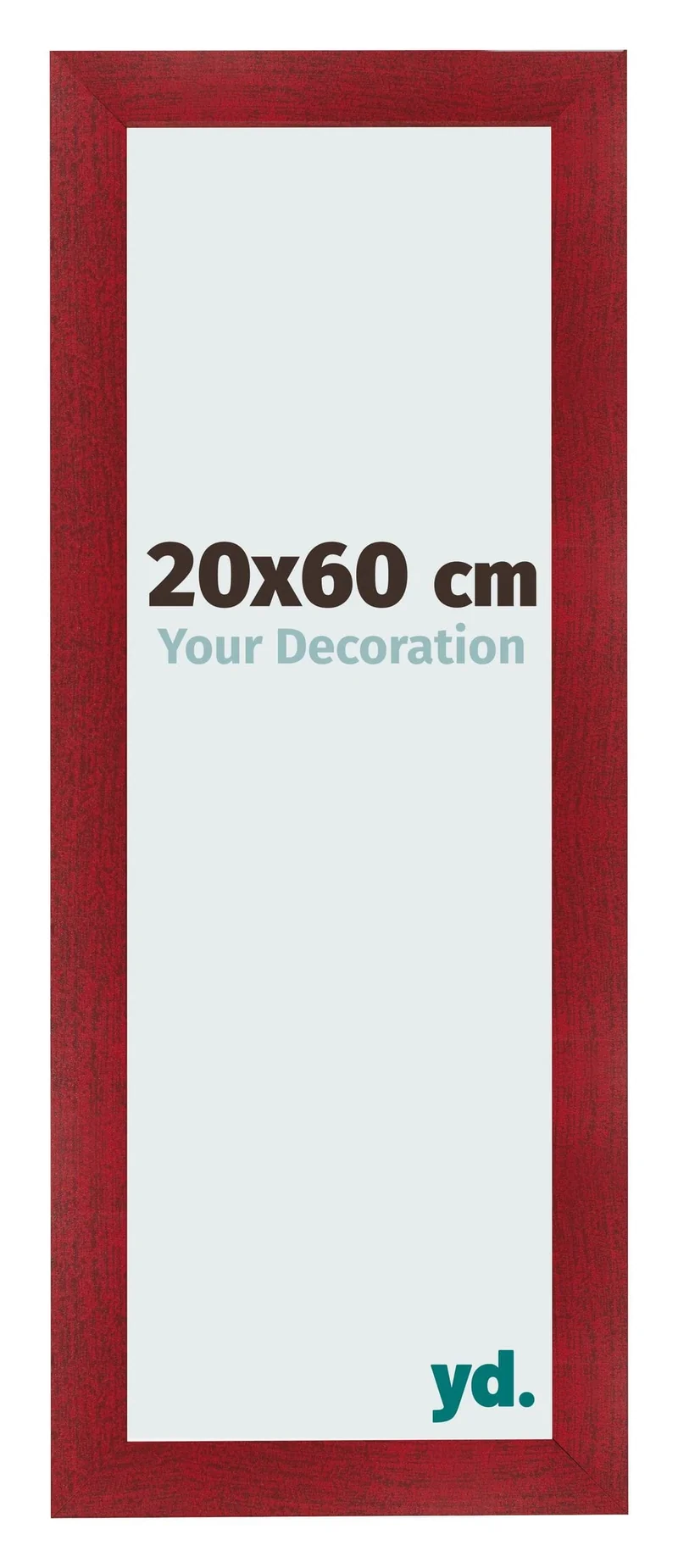 Bilderrahmen 20x60 cm - Weinrot Gewischt - MDF - Pisa