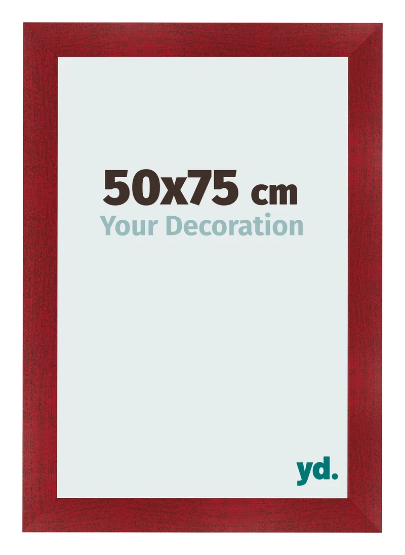 Bilderrahmen 50x75 cm - Weinrot Gewischt - MDF - Pisa