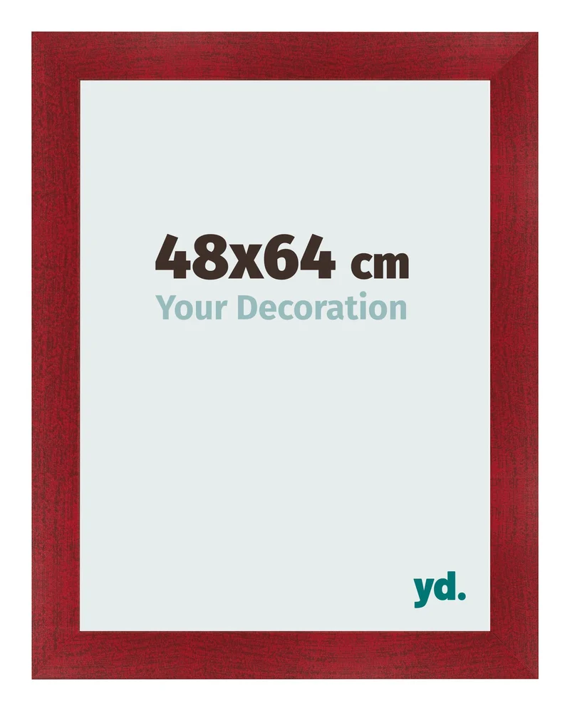 Bilderrahmen 48x64 cm - Weinrot Gewischt - MDF - Pisa