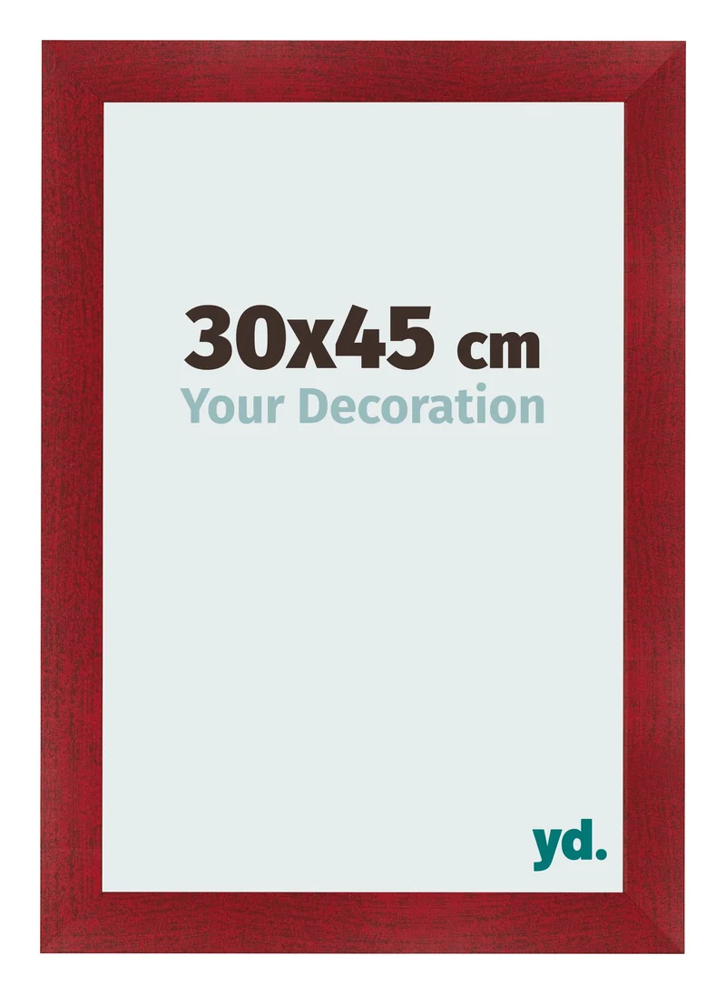 Bilderrahmen 30x45 cm - Weinrot Gewischt - MDF - Pisa