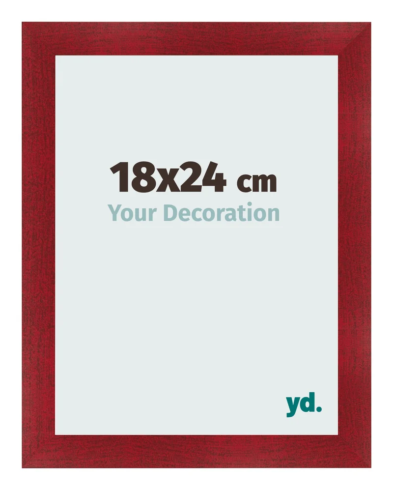 Bilderrahmen 18x24 cm - Weinrot Gewischt - MDF - Pisa