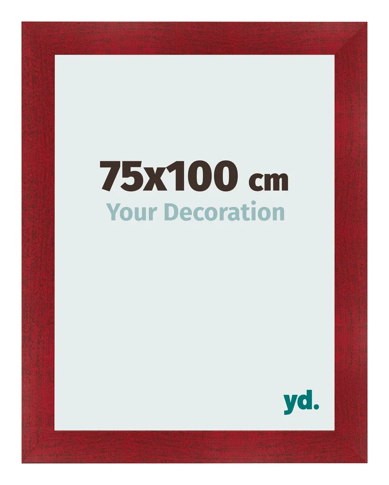 Bilderrahmen 75x100 cm - Weinrot Gewischt - MDF - Pisa