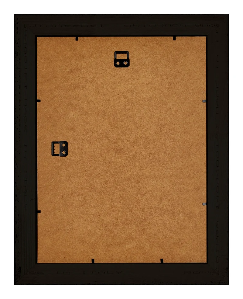 Bilderrahmen 36x48 cm - Schwarz Silber Poliert - Holz - Birmingham