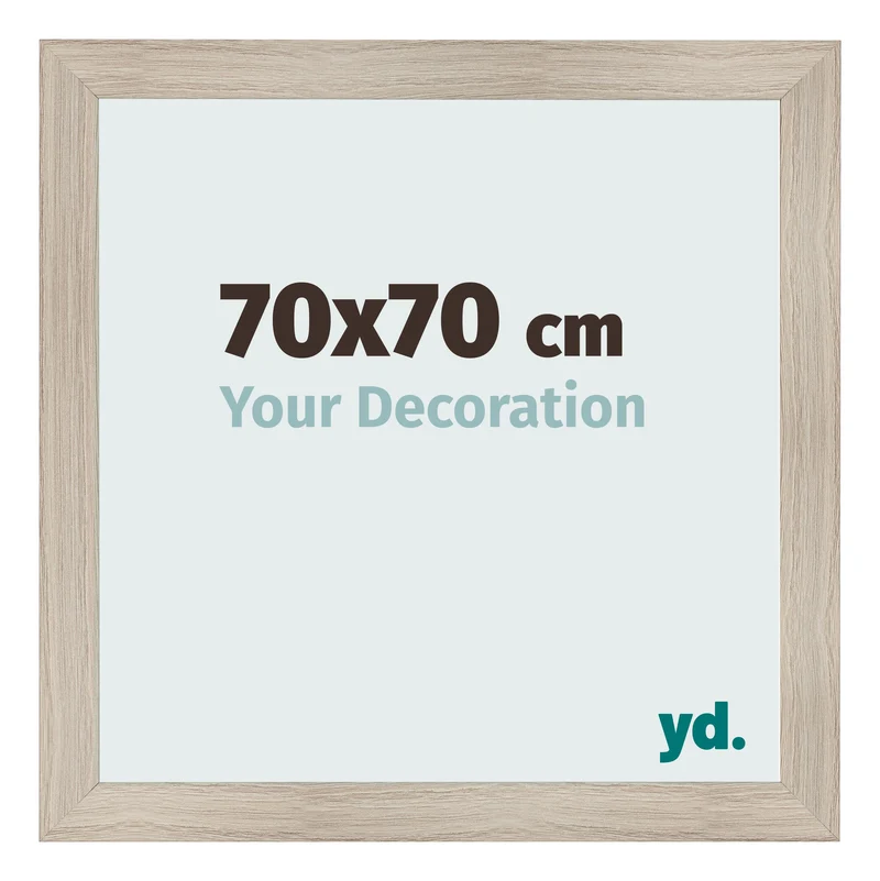 Bilderrahmen 70x70 cm - Eiche Hell - MDF - Pisa