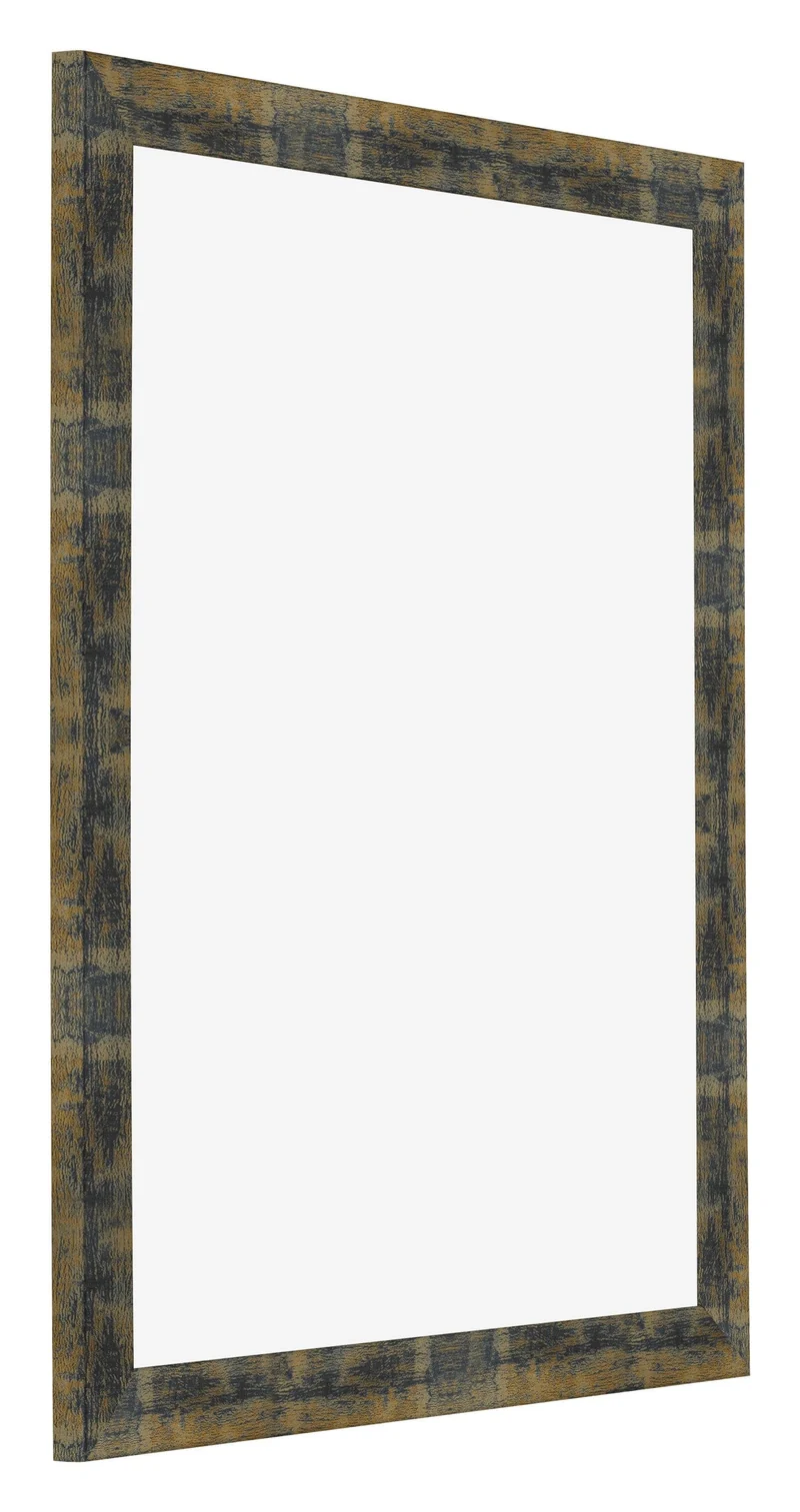 Bilderrahmen 40x45 cm - Blau Gold Meliert - MDF - Pisa