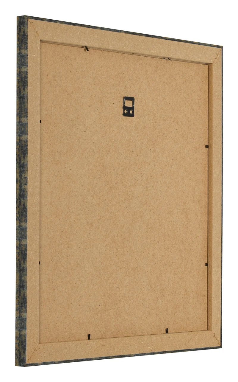 Bilderrahmen 40x40 cm - Blau Gold Meliert - MDF - Pisa