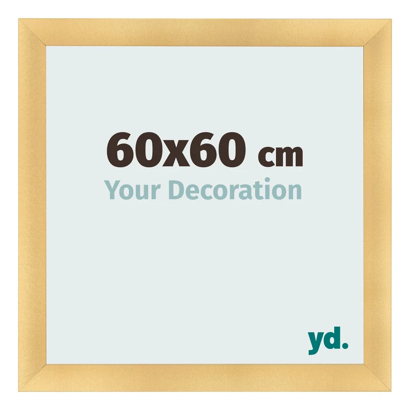 Bilderrahmen 60x60 cm - Gold Matt - MDF - Pisa