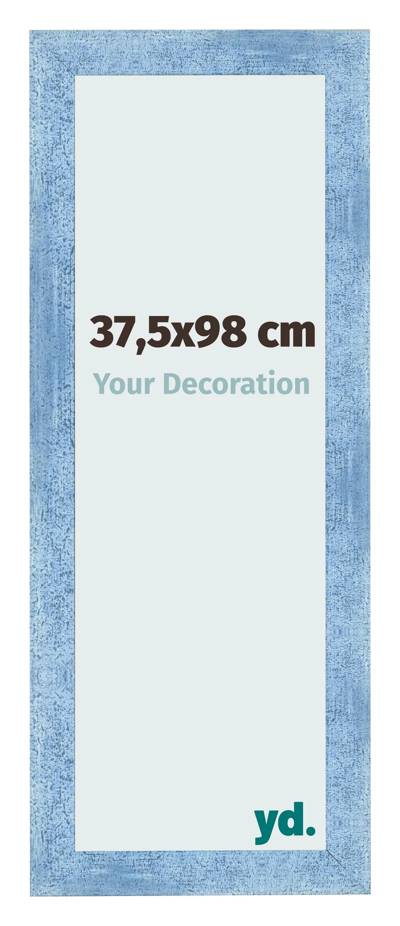 Bilderrahmen 37,5x98 cm - Hellblau Gewischt - MDF - Pisa