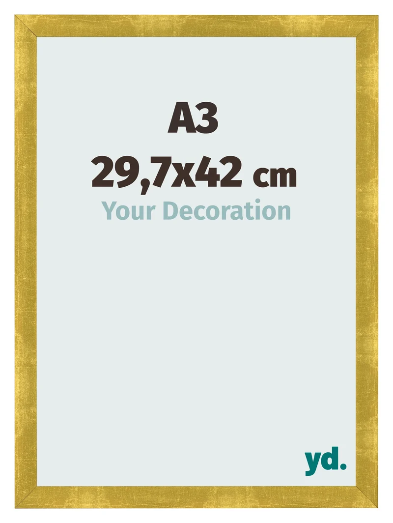 Bilderrahmen A3 - 29,7x42 cm - Gold Vintage - MDF - Pisa