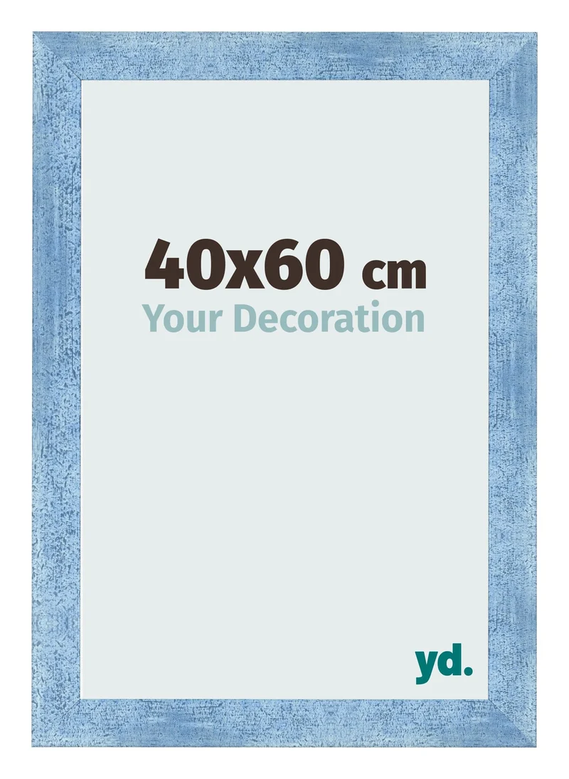 Bilderrahmen 40x60 cm - Hellblau Gewischt - MDF - Pisa