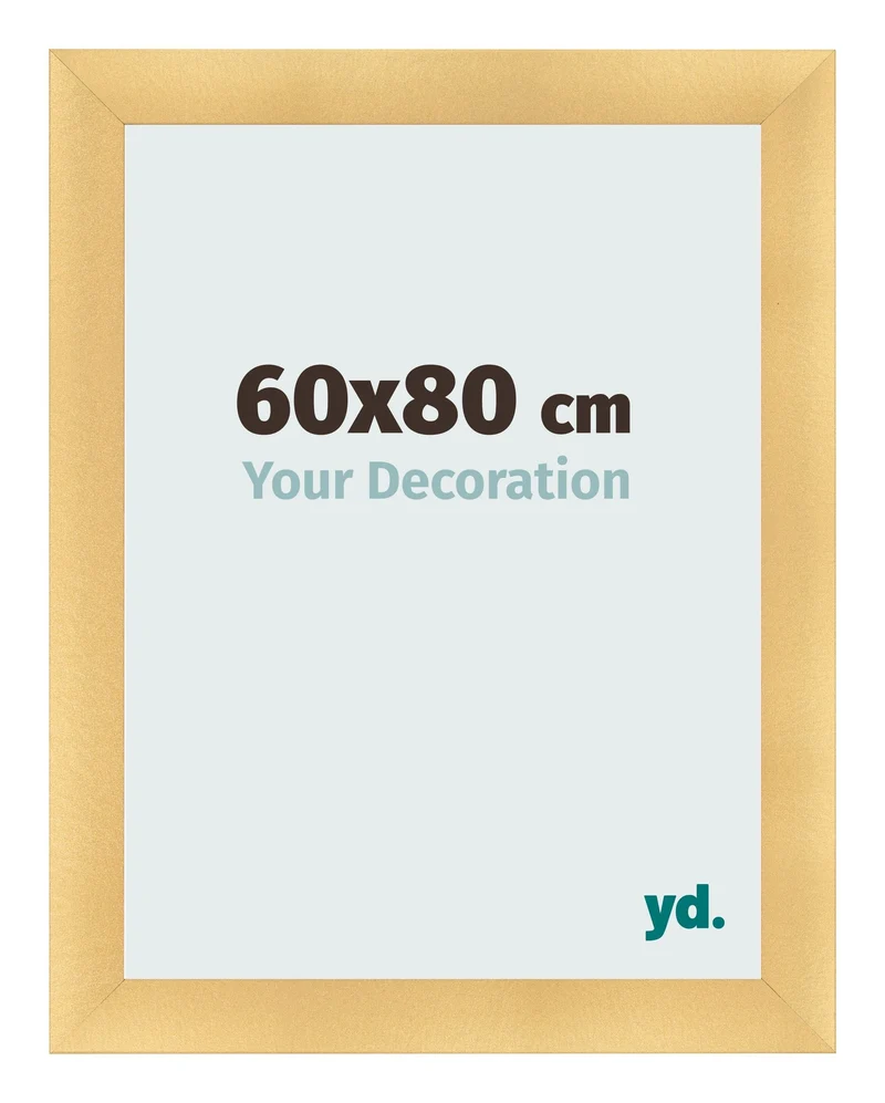 Bilderrahmen 60x80 cm - Gold Matt - MDF - Pisa