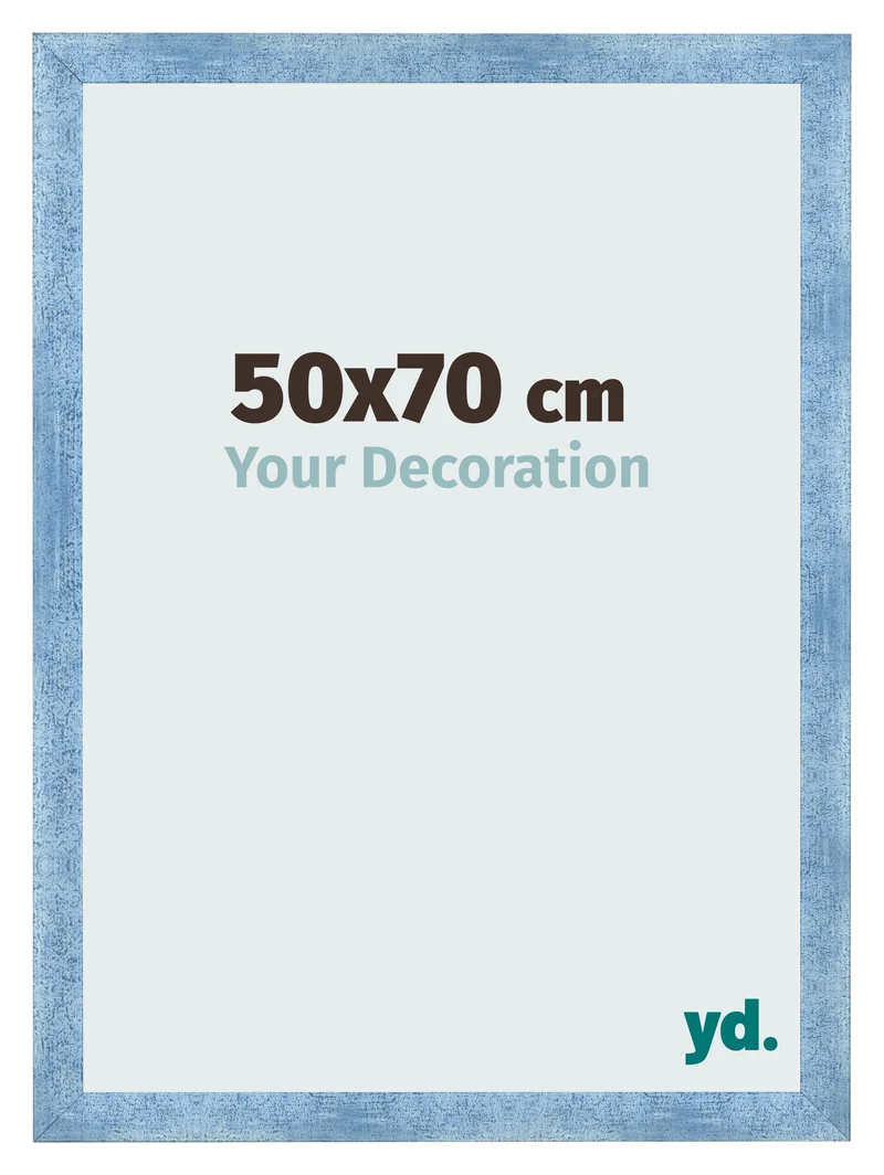 Bilderrahmen 50x70 cm - Hellblau Gewischt - MDF - Pisa