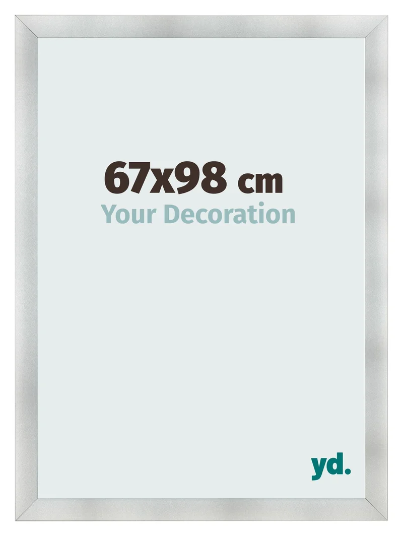 Bilderrahmen 67x98 cm - Aluminium Gebürstet - MDF - Pisa