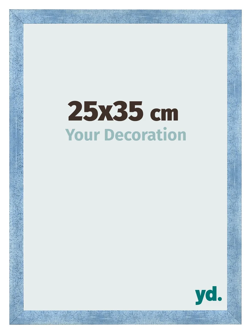 Bilderrahmen 25x35 cm - Hellblau Gewischt - MDF - Pisa