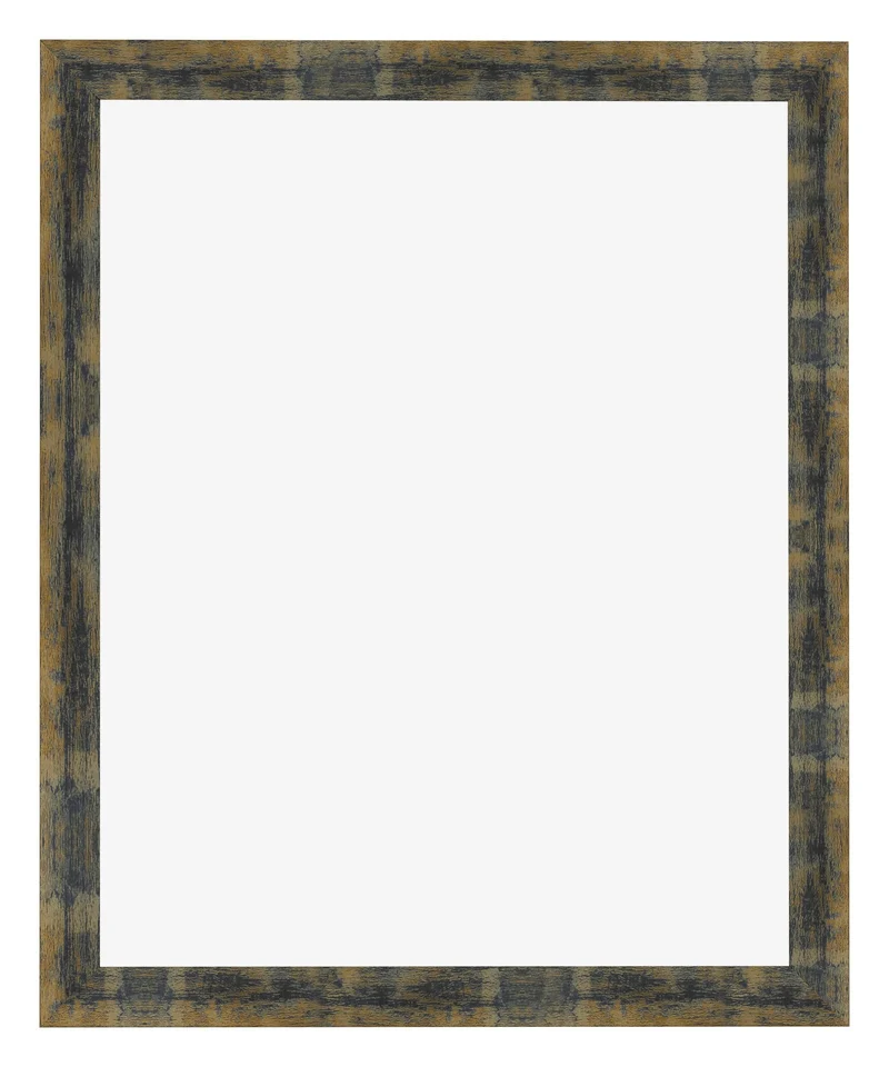 Bilderrahmen 25x30 cm - Blau Gold Meliert - MDF - Pisa