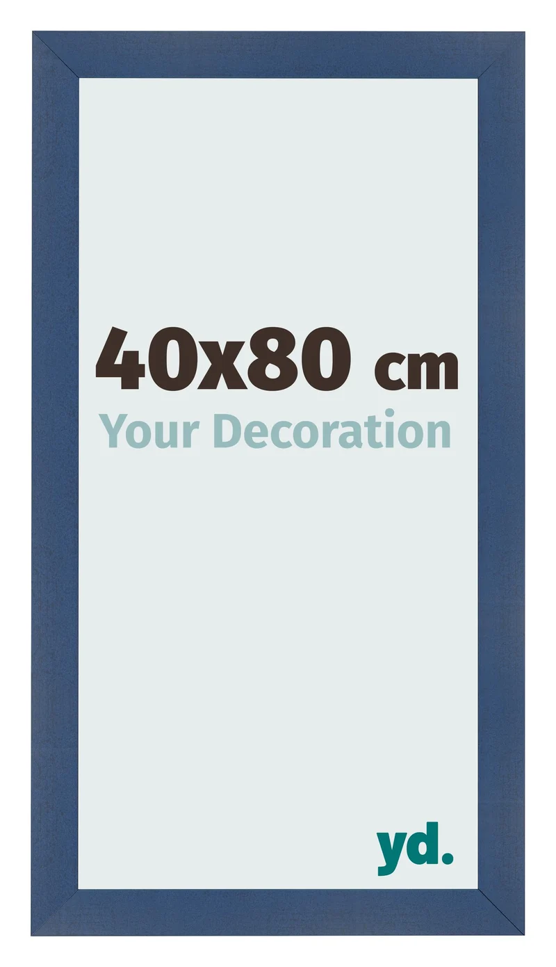 Bilderrahmen 40x80 cm - Dunkelblau Gewischt - MDF - Pisa