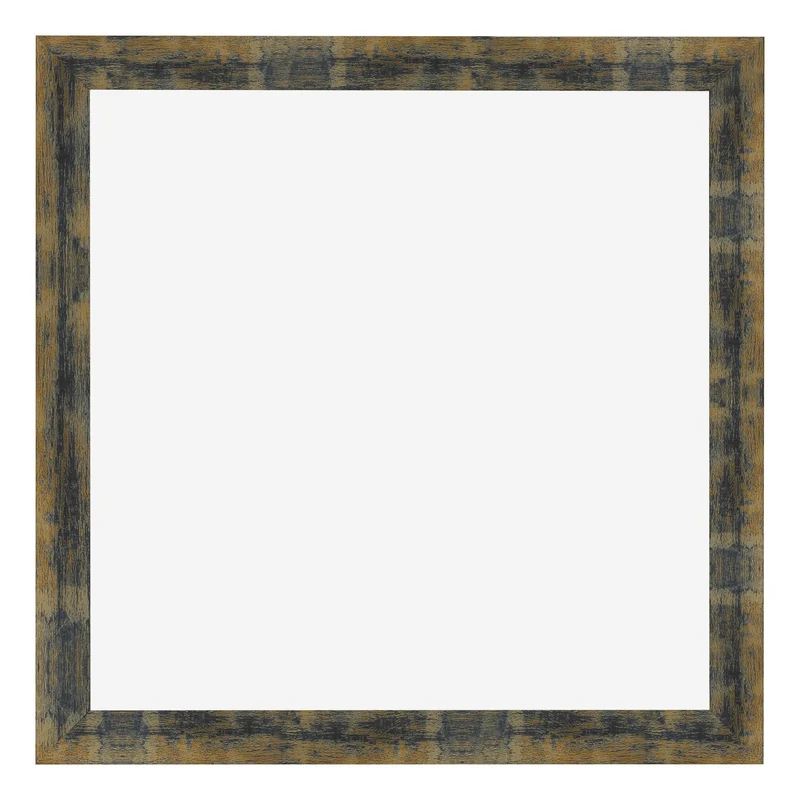 Bilderrahmen 70x70 cm - Blau Gold Meliert - MDF - Pisa