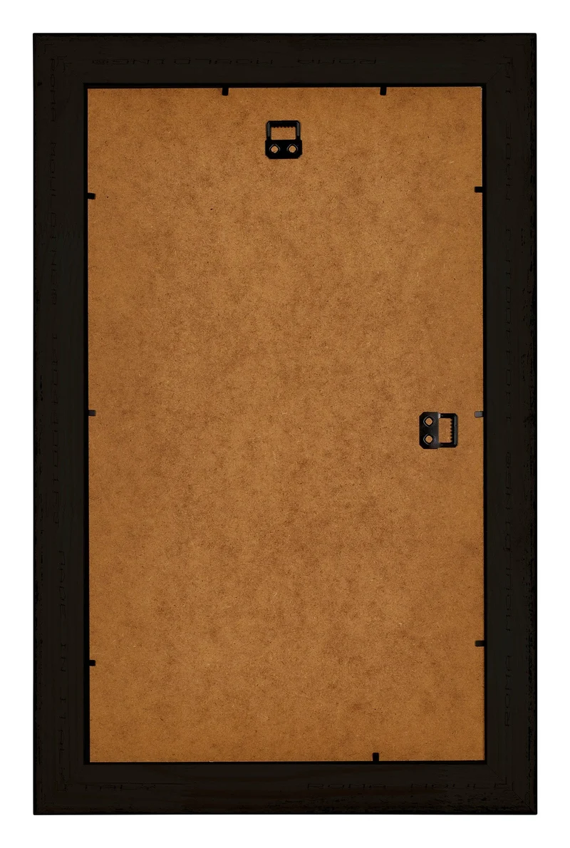 Bilderrahmen 33x48 cm - Schwarz Silber Poliert - Holz - Birmingham