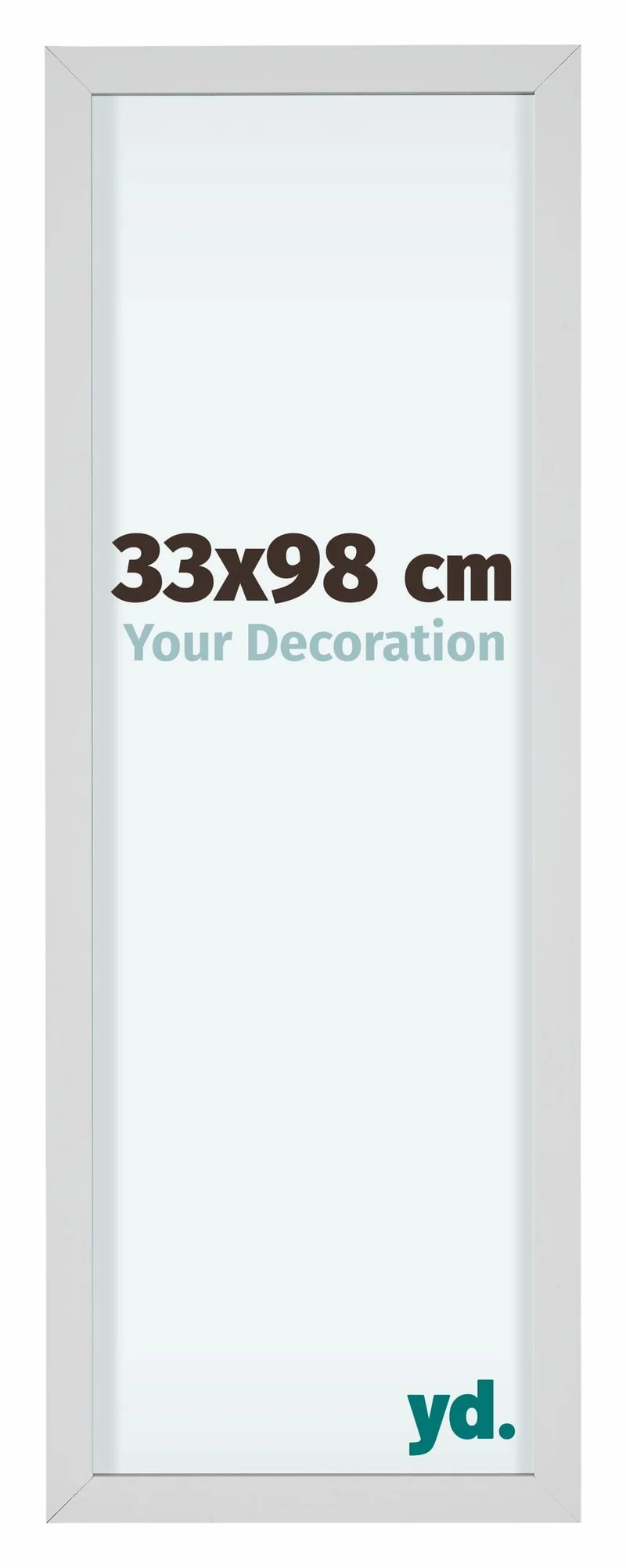 Bilderrahmen 33x98cm Weiß Aluminium Virginia
