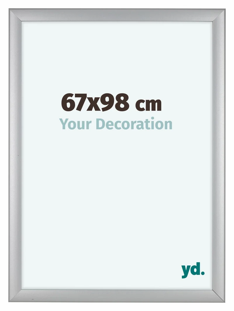 Bilderrahmen 67x98 cm - Silber Matt - MDF - Como