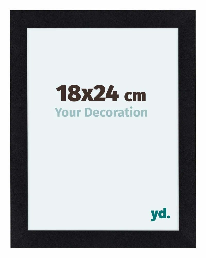 Bilderrahmen 75x98 cm - Schwarz Matt - MDF - Como