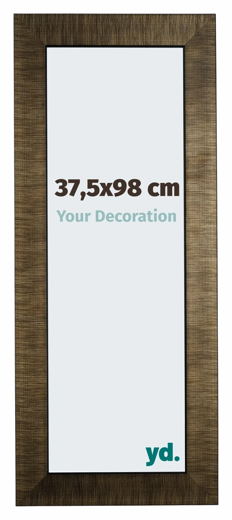 Bilderrahmen 37,5x98 cm - Champagner Gebürstet Holz Leeds