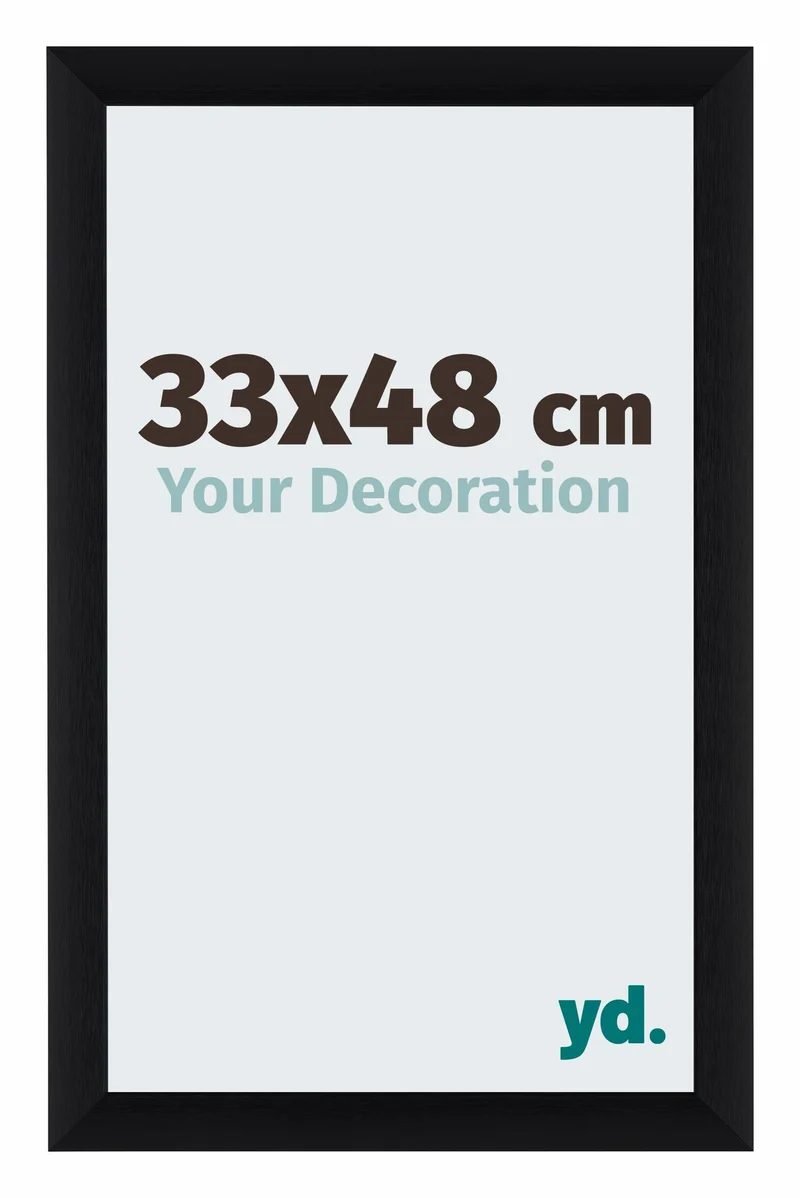 Bilderrahmen 33x48cm Schwarz Gebürstet Aluminium Tucson