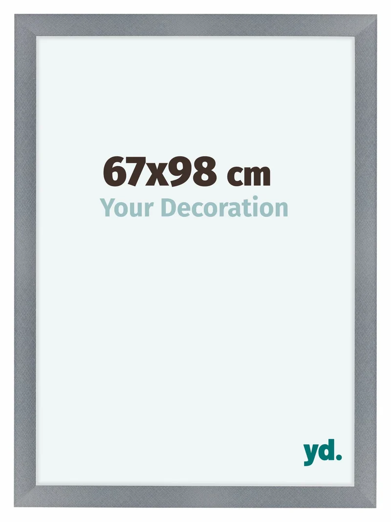 Bilderrahmen 67x98 cm - Aluminium - Gebürstet - MDF - Como