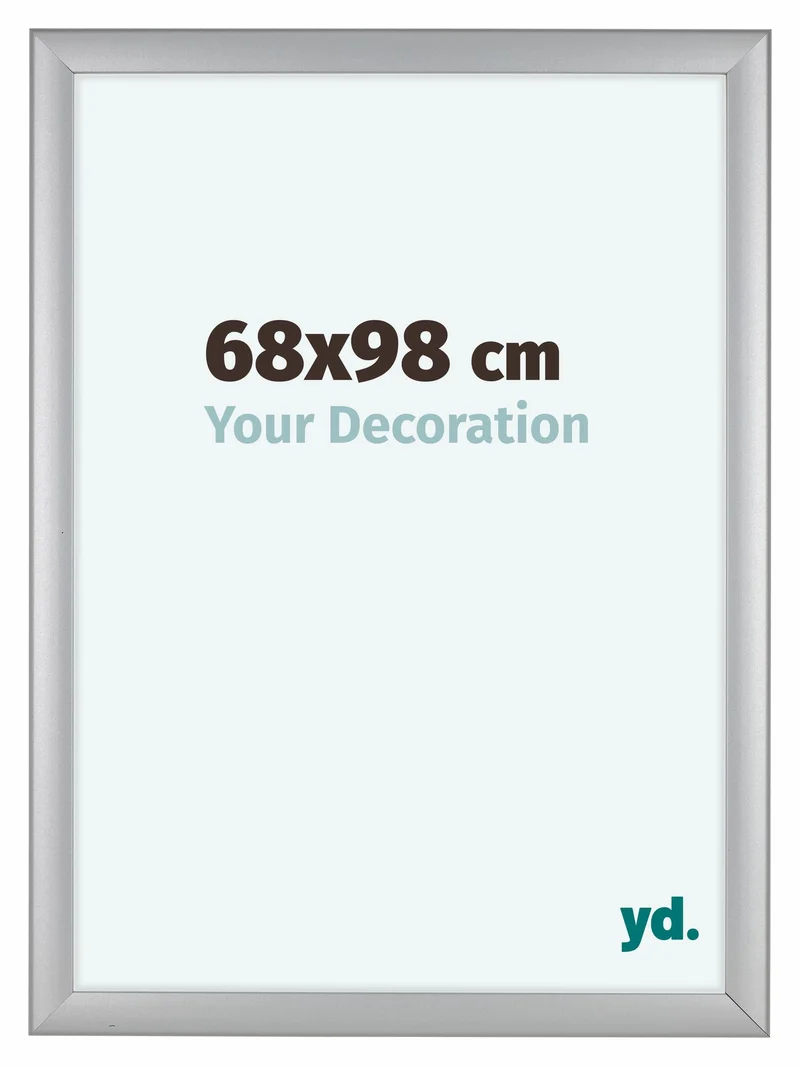 Bilderrahmen 68x98 cm - Silber Matt - MDF - Como