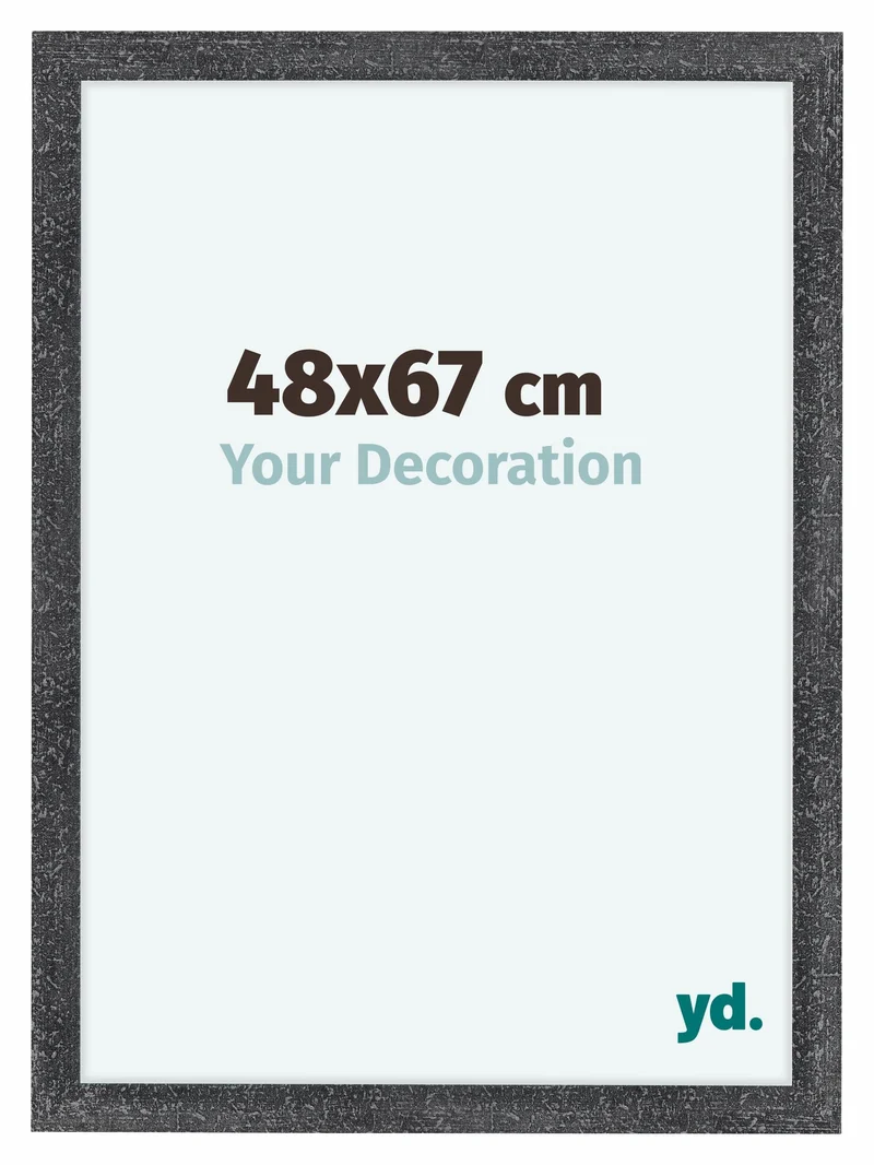 Bilderrahmen 48x67 cm - Grau Gewischt - MDF - Como