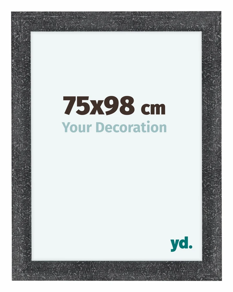 Bilderrahmen 75x98 cm - Grau Gewischt - MDF - Como