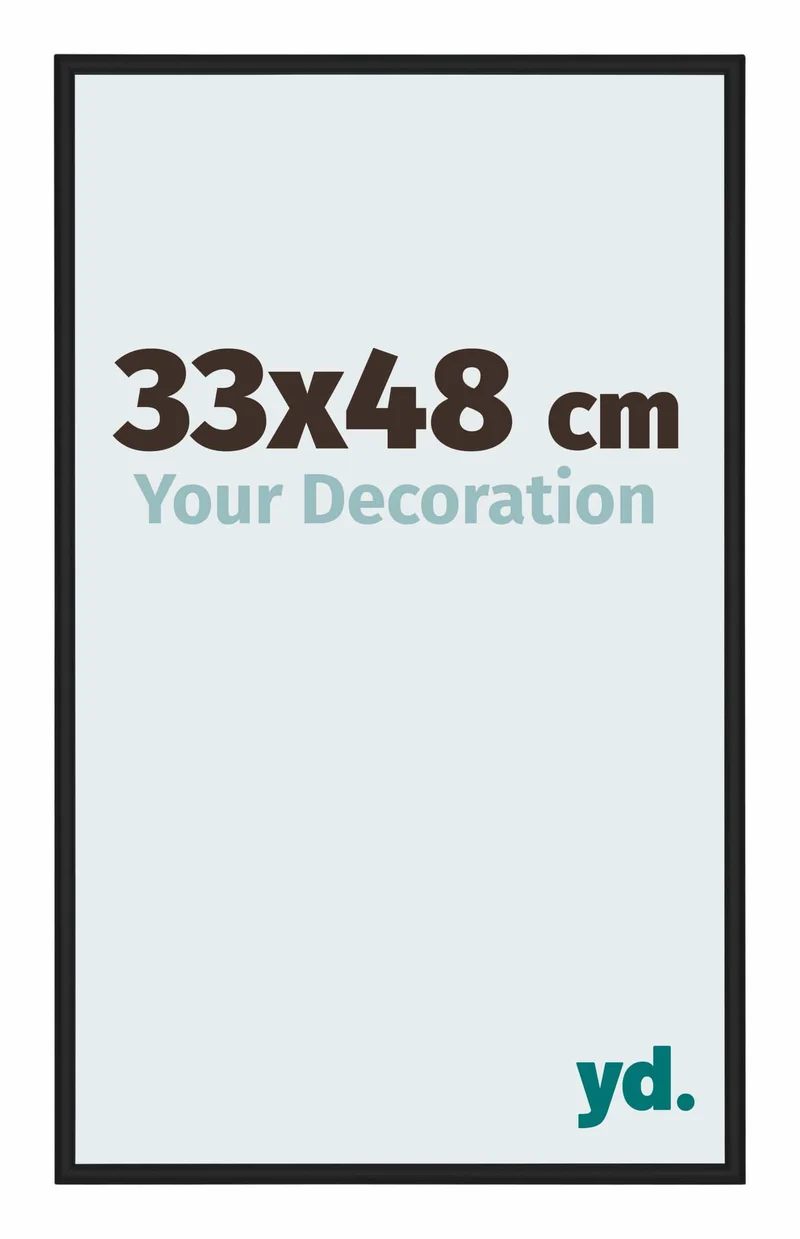 Bilderrahmen 33x48 cm - Schwarz Matt - Aluminium - New York - Aluminium - New York