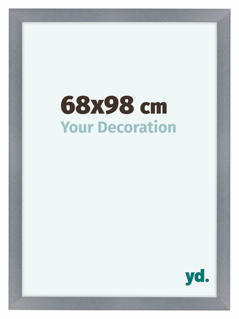 Bilderrahmen 68x98 cm - Aluminium - Gebürstet - MDF - Como
