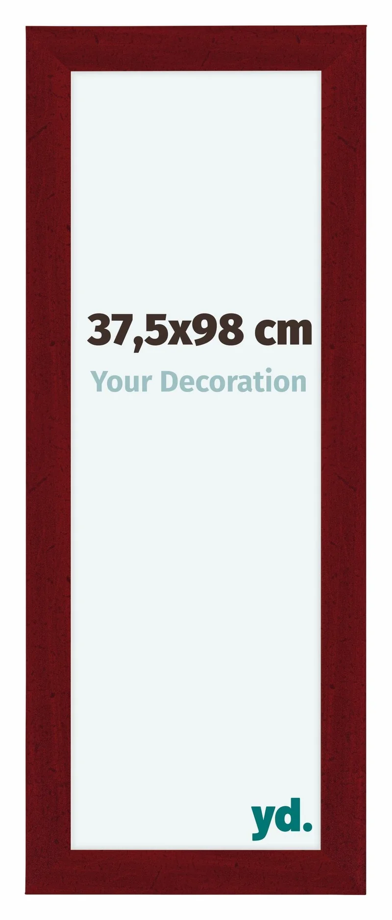 Bilderrahmen 37,5x98 cm - Weinrot Gewischt - MDF - Como