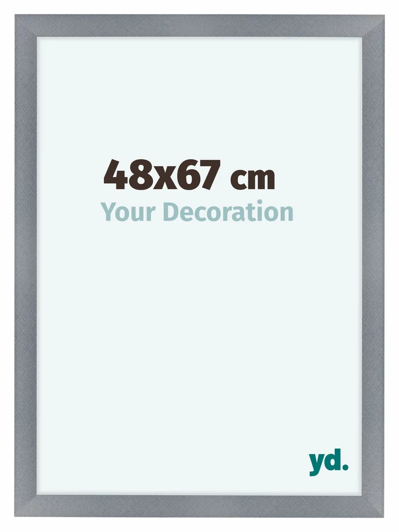 Bilderrahmen 48x67 cm - Aluminium - Gebürstet - MDF - Como