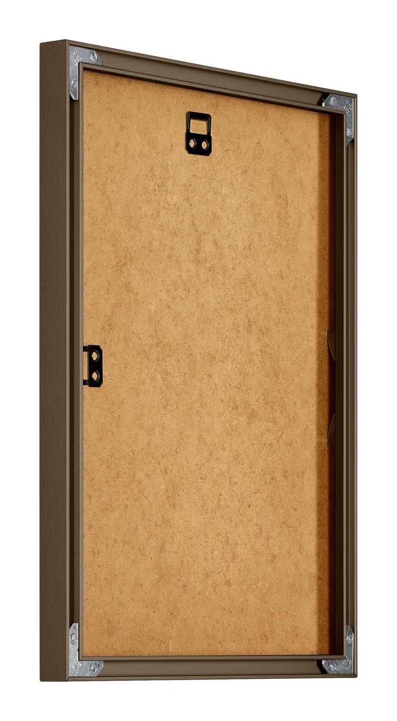 Bilderrahmen 75x98 cm - Nussbaum Struktur - Aluminium - New York