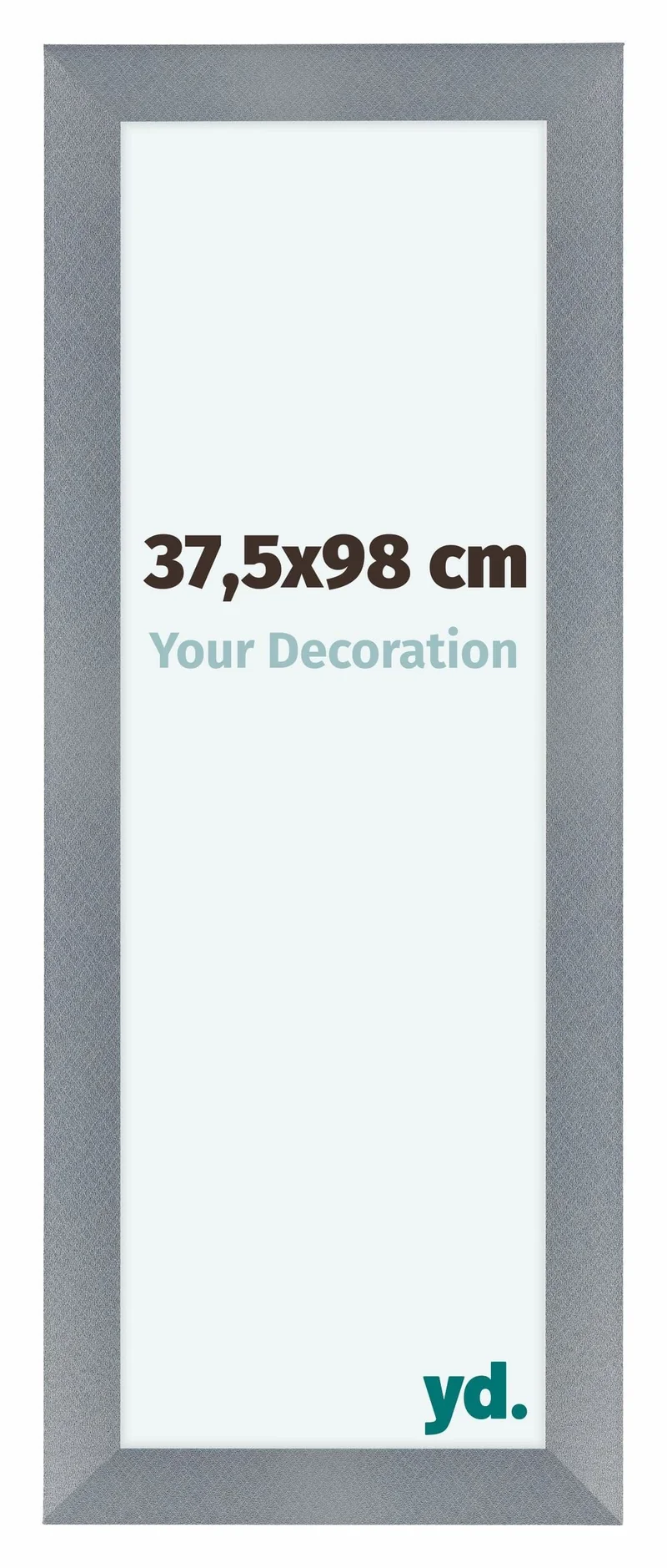 Bilderrahmen 37,5x98 cm - Aluminium - Gebürstet - MDF - Como