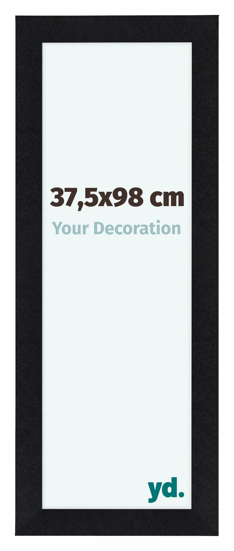 Bilderrahmen 37,5x98 cm - Schwarz Matt - MDF - Como
