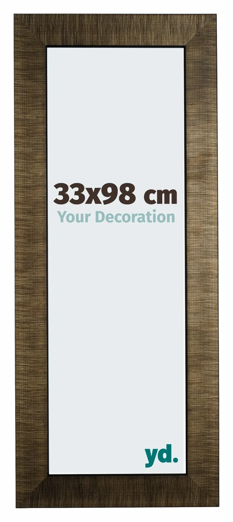 Bilderrahmen 33x98 cm - Champagner Gebürstet Holz Leeds