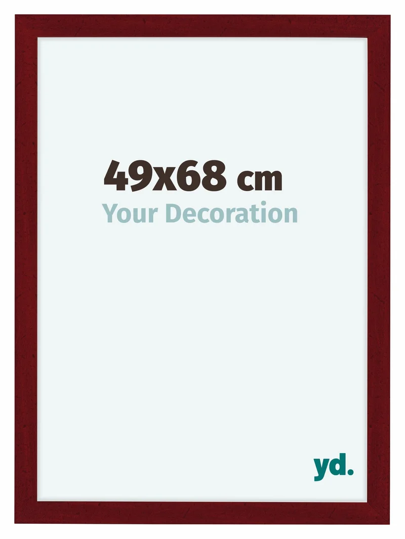 Bilderrahmen 49x68 cm - Weinrot Gewischt - MDF - Como