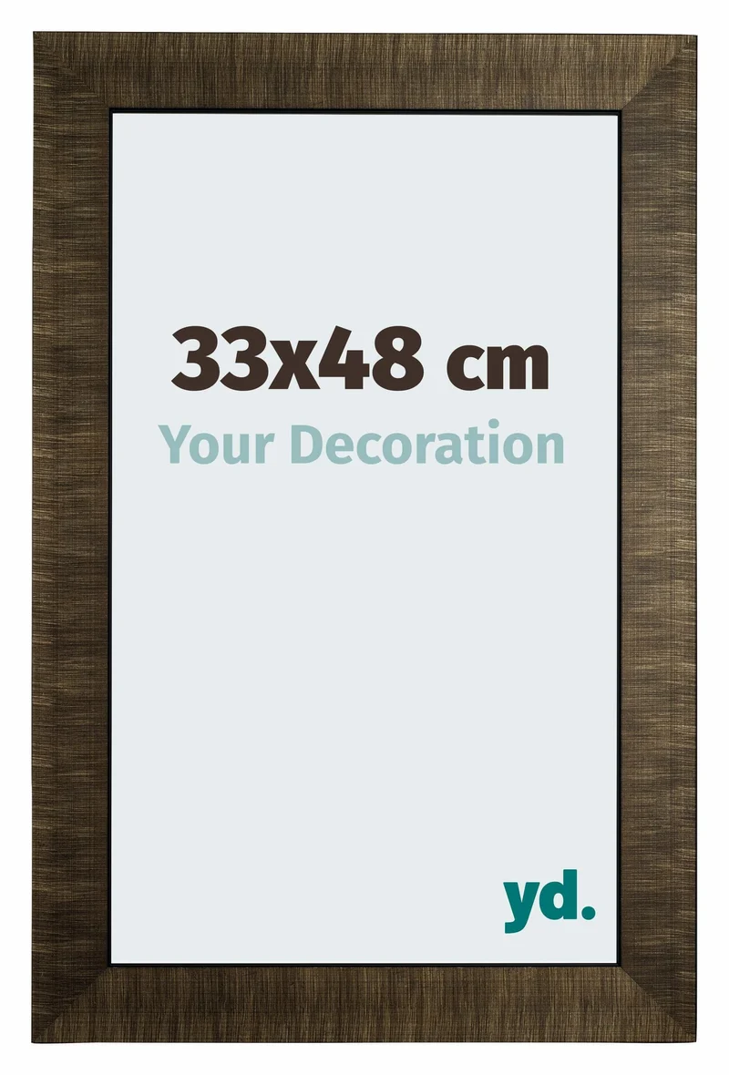 Bilderrahmen 33x48 cm - Champagner Gebürstet Holz Leeds